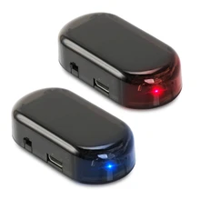

1 Pc LED Car Fake Security Light Solar Powered Simulated Dummy Alarm Wireless Warning Anti-Theft Caution Lamp Flashing Imitation