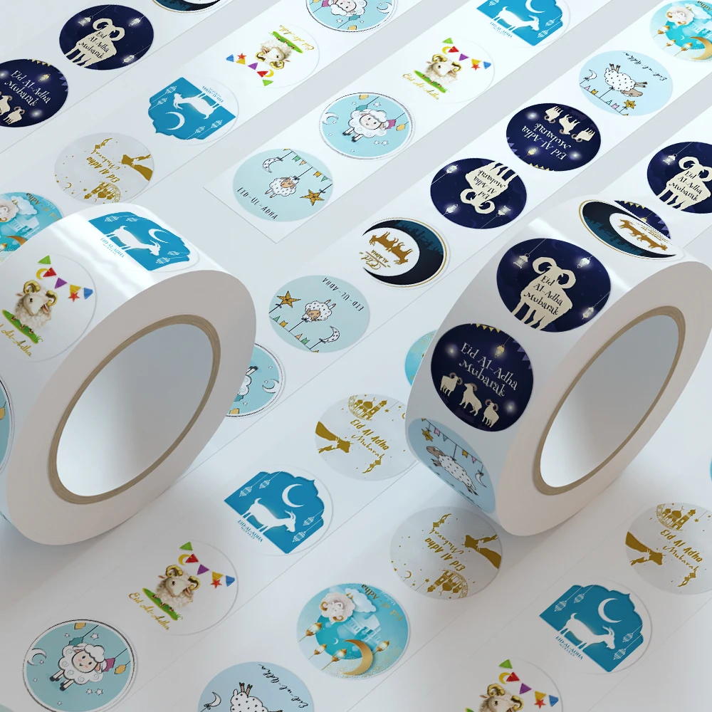 500개 이드 알 아드하 양 롤 스티커 데칼 노트북 스크랩북 여행가방 편지 DIY 그래피티 미학 스티커 축제 선물