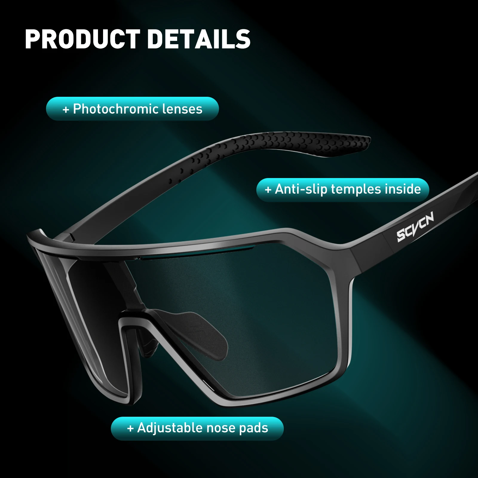 Unisex Photochromic UV400 Cycling & Sports Sunglasses
