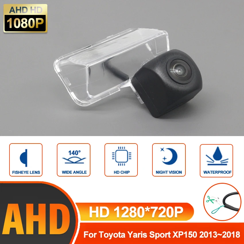 

AHD Night Vision Fisheye Dynamic Trajectory Car Rear View Camera For Toyota Yaris Sport XP150 2013 2014 2015 2016 2017 2018
