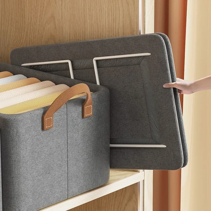 3/2pcs Dustproof Clothes Quilts Storage Bag Organizers with Handle Non-woven Saving Space Bag Travel Storage Bedroom Bedding Bag 3