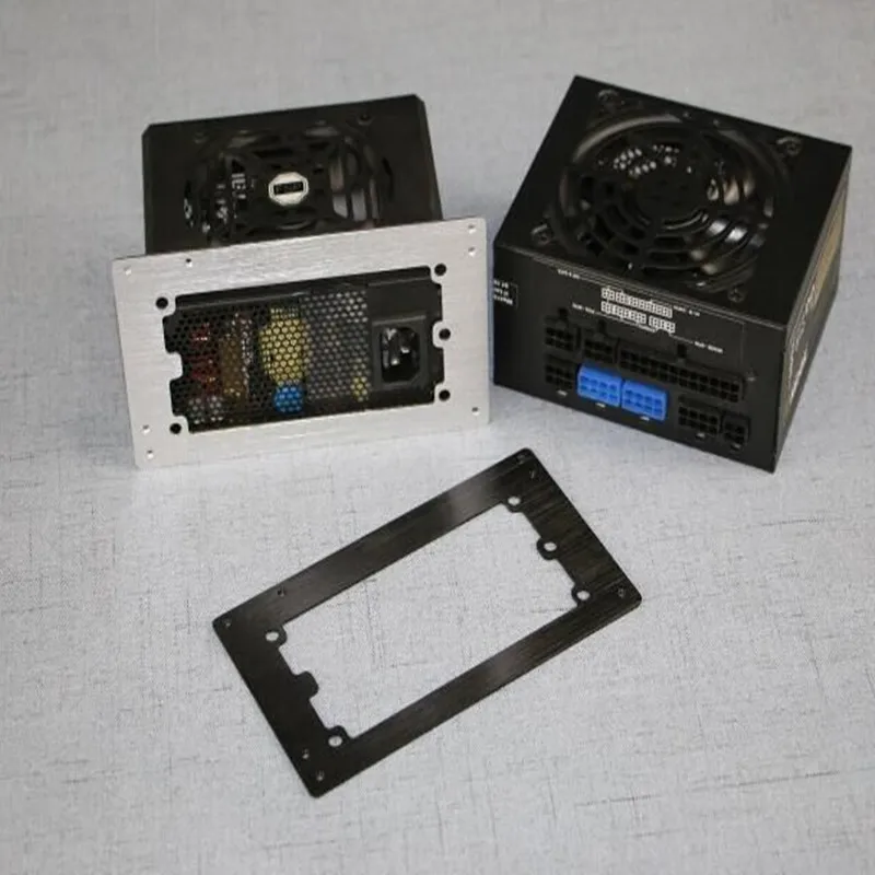 Desktop Atx Power Supply Defletor Computador Pequeno Chassis Sfx Power para Atx Bracket Matx Conversão Frame Preto Prata Novo - Imagem 3
