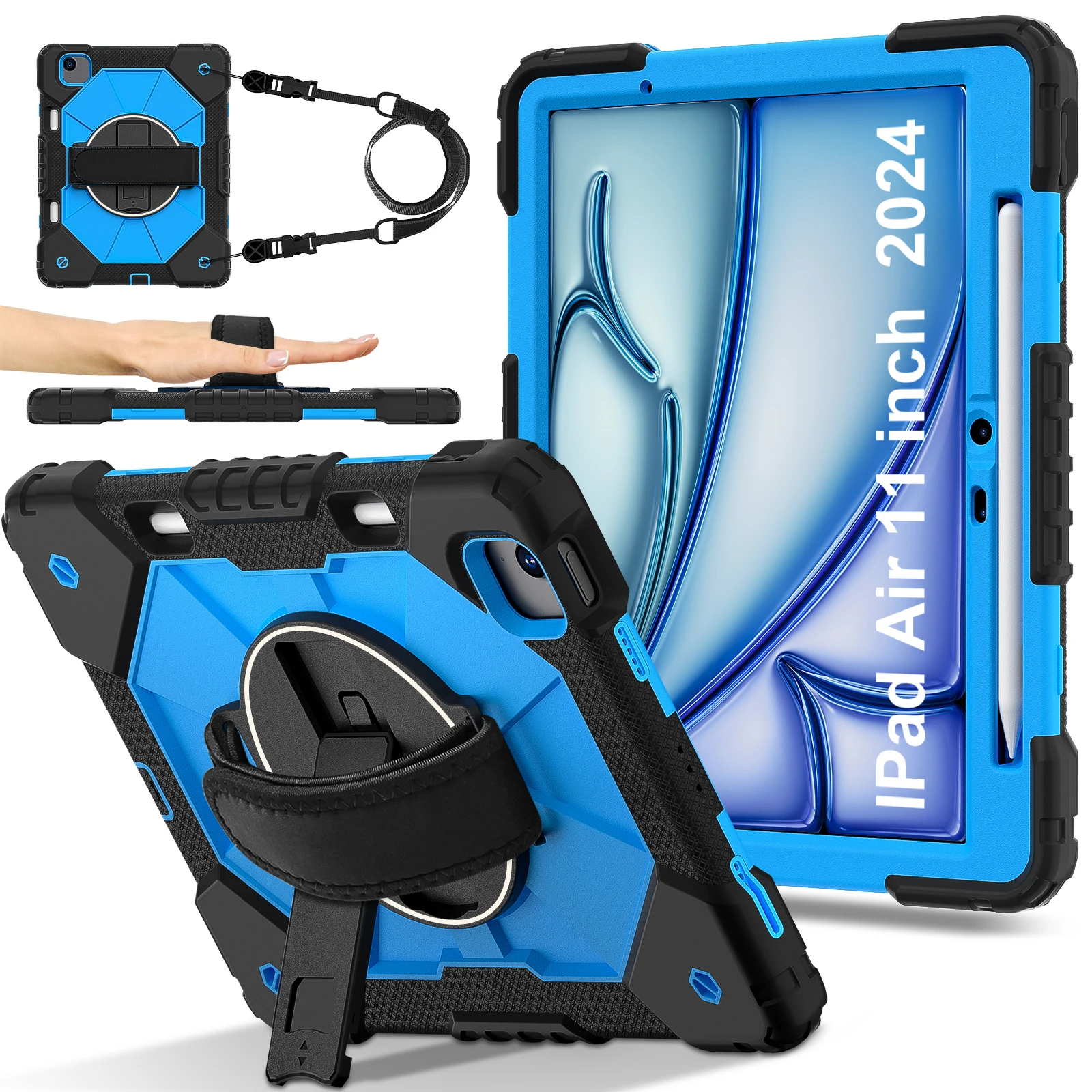 360 Rotatable Hybrid Protective Tablet Case Cover