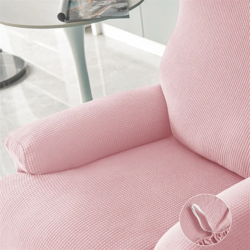 4pcs/set Removable Recliner Sofa Covers Polar Fleece Split Elastic Single Armchair Case Relax Chair Slipcover Protector for Home 6