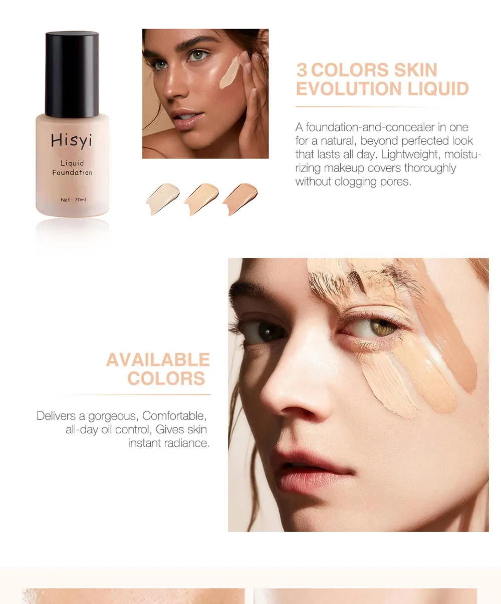 Description Picture 3 of itemHISYI liquid foundation moisturizing and light makeup holding cream BB cream brightens base air cushion isolation cream