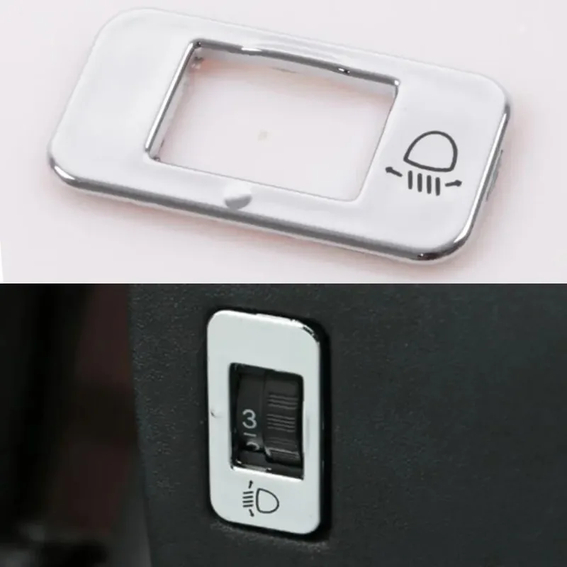 Abs Car Headlight Switch Panel Cover Trim Sticker Per Peugeot 2008 208 3008 301 308 408 C3 C4L C4 C5 508-2014 Accessori