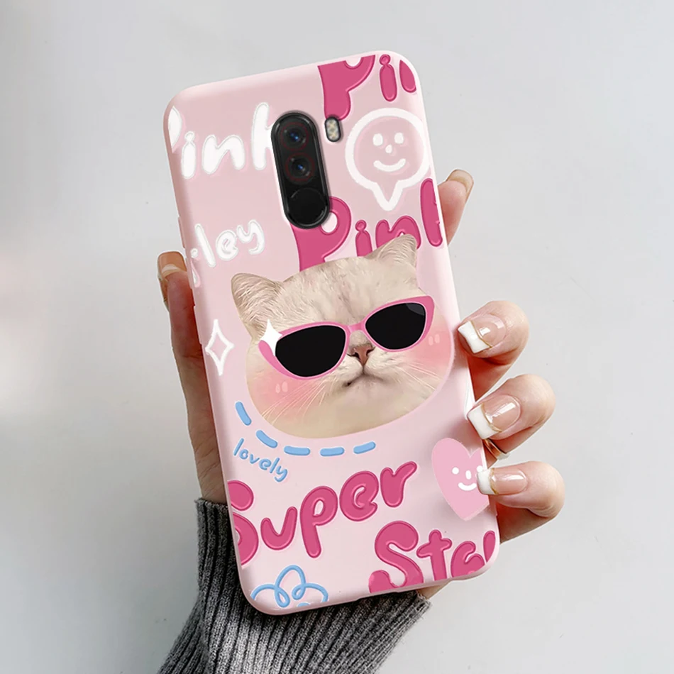 Cute Bear and Frog Cartoon Shockproof Phone Case - Soft Silicone TPU Back Cover for Xiaomi Poco Pocophone F1