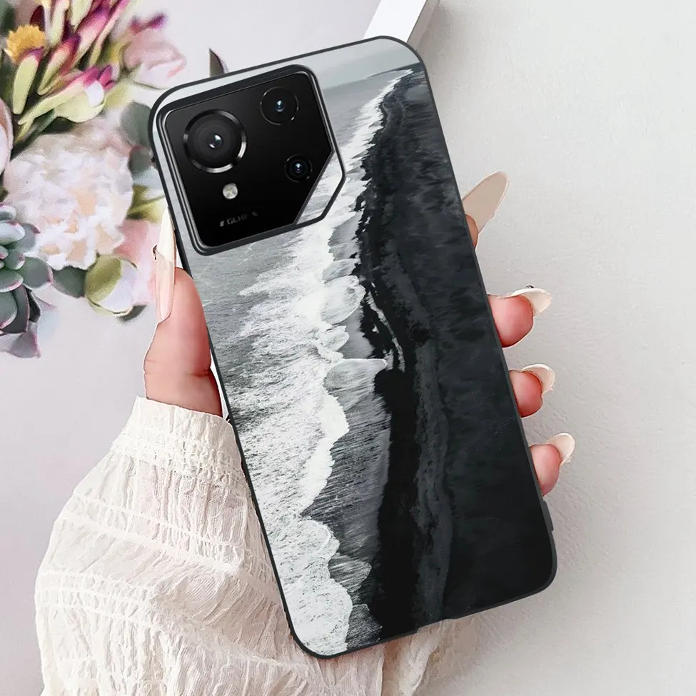 Luxury Cute Cat Silicone Shockproof Bumper Back Cover - Stylish Painted Design