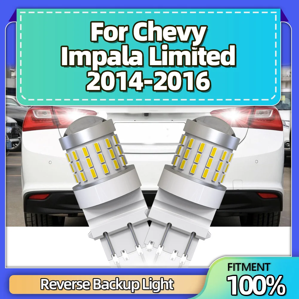 

2Pcs Super Bright 6000K White 3157 LED Car Bulb Reverse Backup Lamps Light T25 Upgrade For Chevy Impala Limited 2014 2015 2016