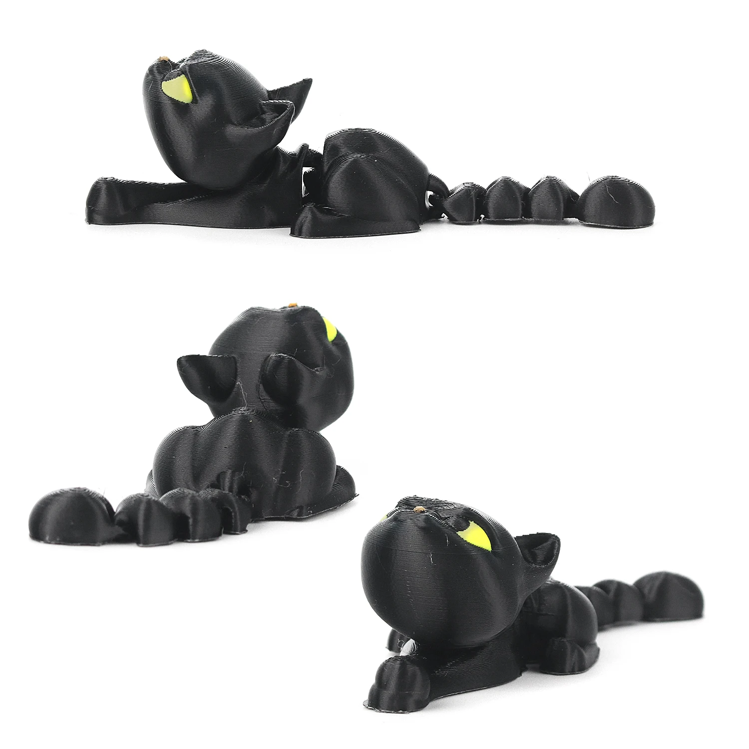 3D printed domineering cat ornament, with movable joints all over the body and free swinging creative children's toy animals