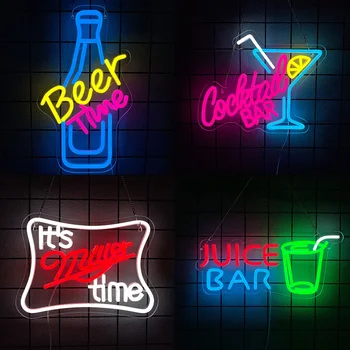 Luce al neon a LED per decorazioni da man cave, bar della birra, feste, club, regali per uomini, amici, amanti della birra, insegna al neon serie bar per decorazioni da parete