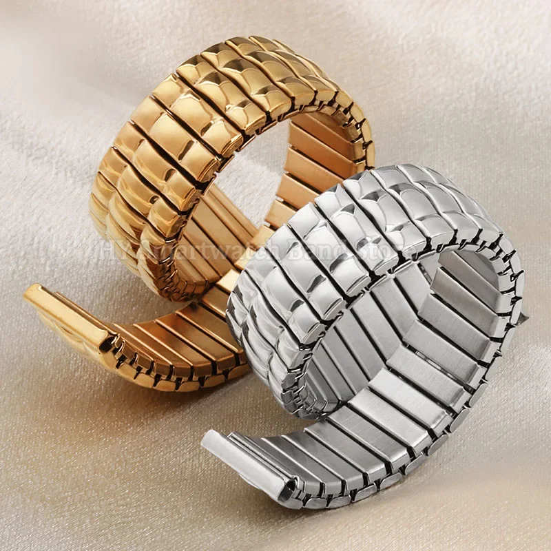 Stainless Steel Elastic Metal Stretch Watch Band Bracelet
