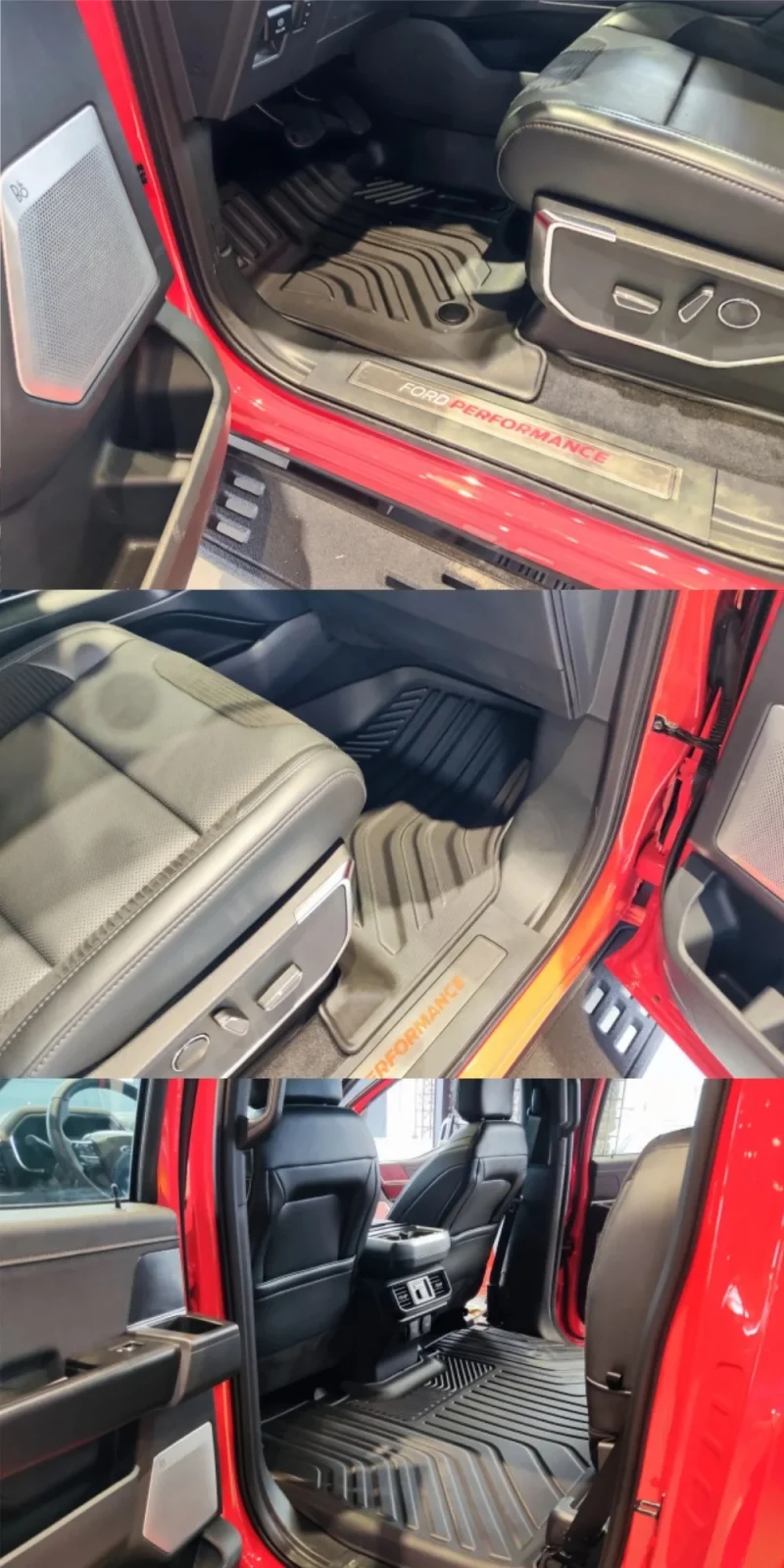 포드 F-150 F150 (시트 아래 평면 수납공간이 없는 뒷좌석에는 사용 불가) TPE 3D 자동차 바닥 매트 좌측 핸들
