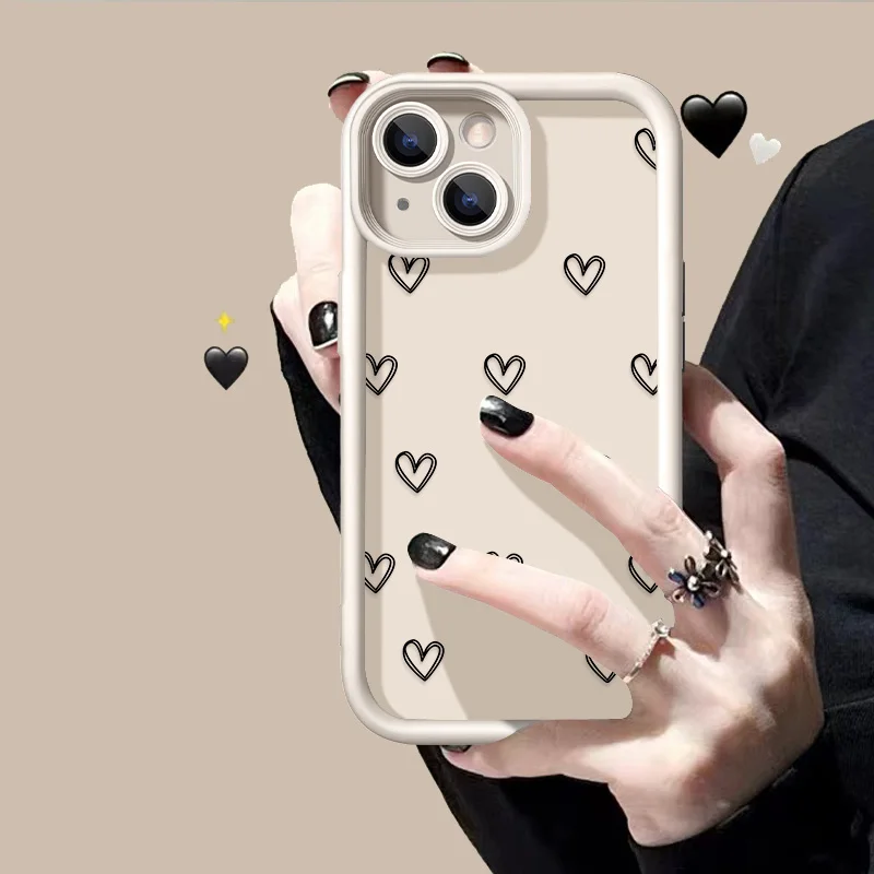รูปสินค้า เคสซิลิโคนลายหัวใจ ใส่ iPhone ได้ทุกรุ่น