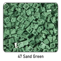 100-Piece DIY Building Bricks Set - Creative Construction Kit - 100 pieces (Sand Green-L47)