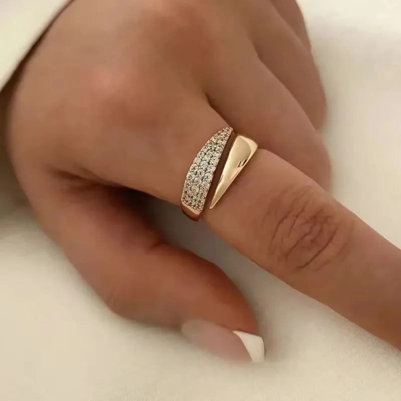 Gold Plated Sun Rings for Women Natural Stone Inlaid in