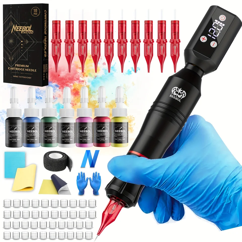 Neebol Wireless Tattoo Machine Complete Kit