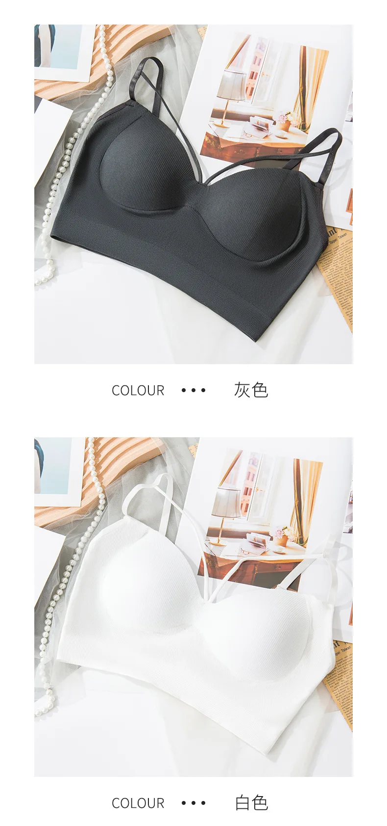 Strap Back Bra Fixed Cup One Piece Premium Feel Summer Wear Inside Out Pair  Bottom Wrap Chest - AliExpress