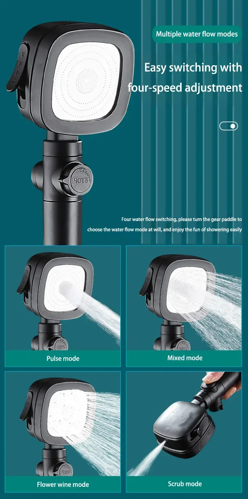 Xiaomi Shower Booster Showerhead Powerful Booster Adjustable New Shower Head Bathroom Water Head Rain Mijia Home Shower Set Gift 5