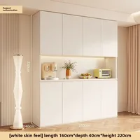 ตู้ไซด์บอร์ด, รวมกับผนัง, ห้องนั่งเล่น, ตู้เก็บของในห้องรับประทานอาหาร, ตู้ครัวสไตล์มินิมอลลิสต์ที่ทันสมัย 5