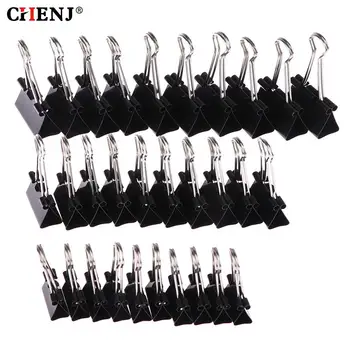 10pcs/lot Black Metal Binder Clips 19mm/ 25mm/ 32mm 1