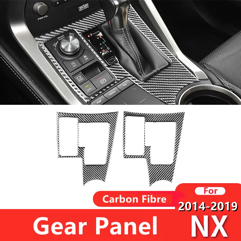 

Для Lexus NX 200 200t 300h 2014-2019 декоративная наклейка на панель переключения передач рамка Обложка отделка аксессуары для интерьера автомобиля углеродное волокно