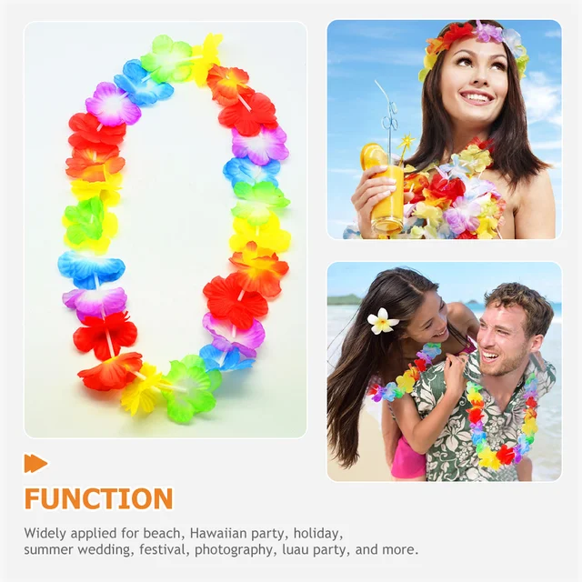 Koszorú Leis Luau Party Beach Garland Nyári Koszorúk Hawaii Kedvezmények Virágdekoráció Dekoráció - Image 2