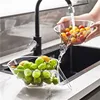 Kitchen Drain Basket Rice Sieve Colander Basket Plastic Strainer Basket Transparent Fruit Vegetable Drain Bowl Kitchen Tools