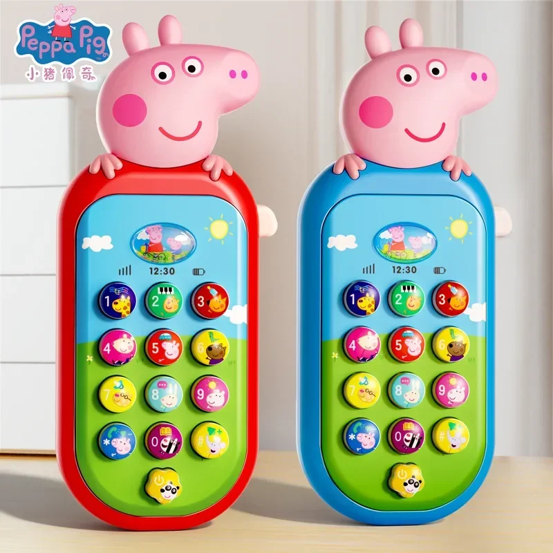 

Peppa Pig Mobile Phone Toy Multi-function Music Bilingual Enlightenment Educational Simulation Telephone Children's Birthday Toy