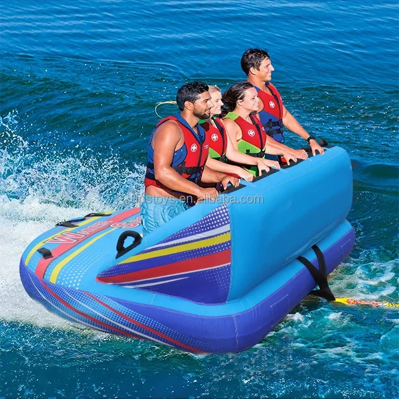 FDS New 4 Person Towable  Sofa for Boating, Inflatable Towable Water Sports Boat for Adults Water Fun
