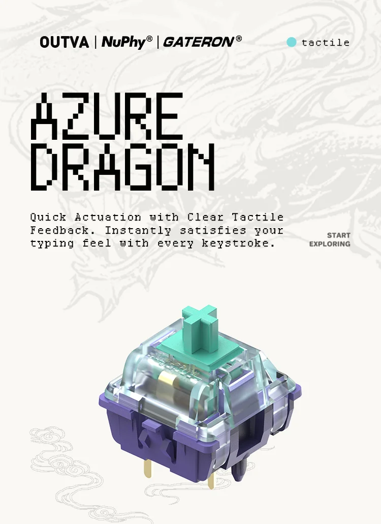 Gopolar Azure Dragon Switches V4 Mechanical Keyboard Tactile