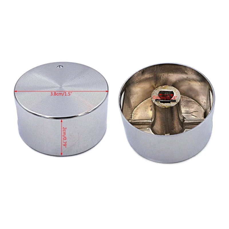 6mm/0.24'' Gas Stove Control Knobs Universal for BURNER Control Dial Knob Metal Cooktop Knob Comfortable to Hold