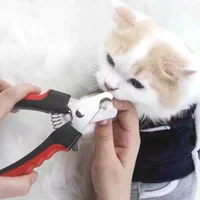 Professional Pet Nail Clippers for Dogs Cats with Safety Guard Stainless Steel Scissors Nail Pliers for Pet Claw Care Grooming