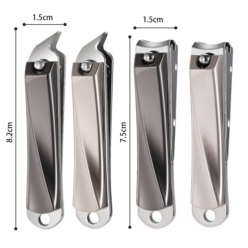 Foldable Portable Stainless Steel Nail Toe Cutter Trimmer Scissor Anti-nail Splash Bevel Cut Design Manicure Pedicure Tools 6