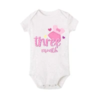 Baby Milestone Clothes Newborn 1-12 Monthly Milestone Bodysuit Babygrow Romper Infant Photography Prop Outfit Infant Shower Gift - Image 5