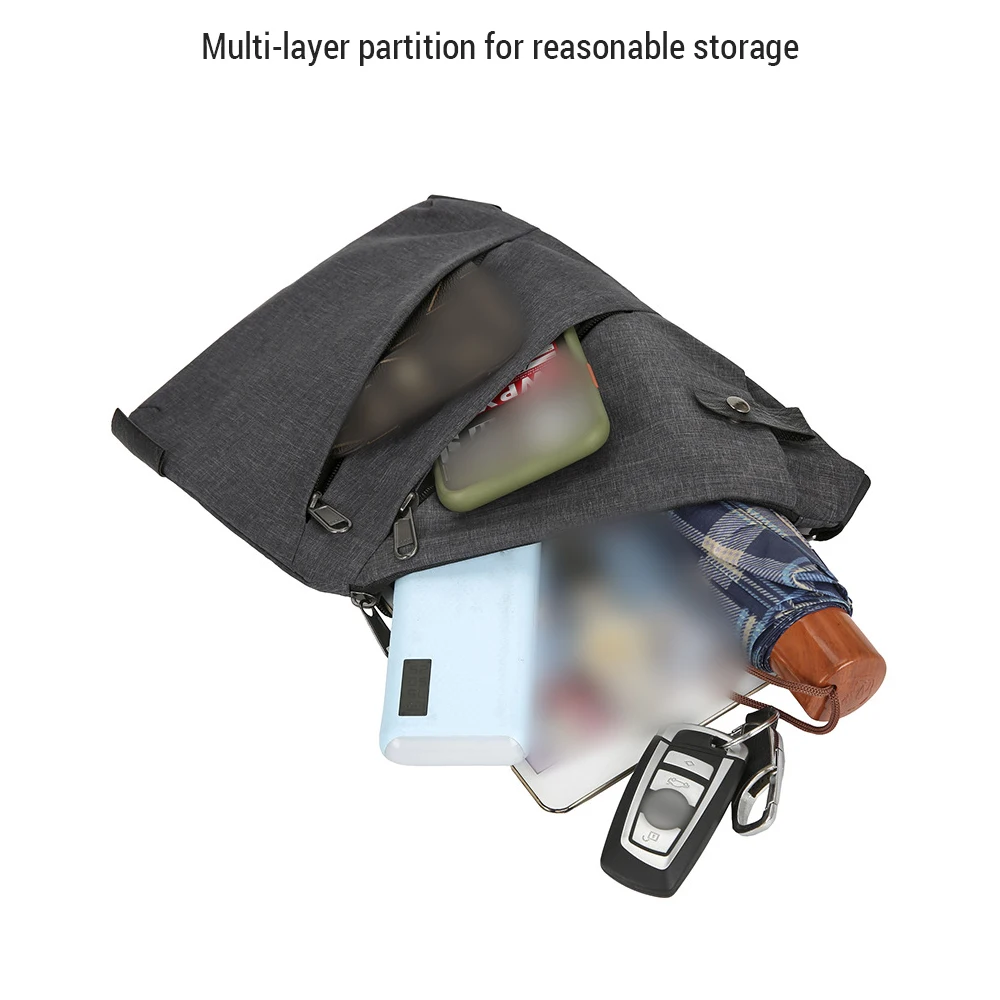 Shoulder Chest Sling Bag Men Women Lightweight Multifunctional Travel for Outdoor Casual Business Left/Right