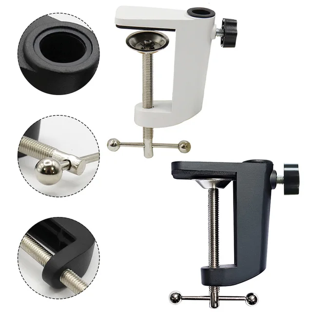 C Shape Table Mounting Clamp Desk Table Mount Clamp With Adjustable Screw Heavy Duty Stable Arm-Stand Holder 2