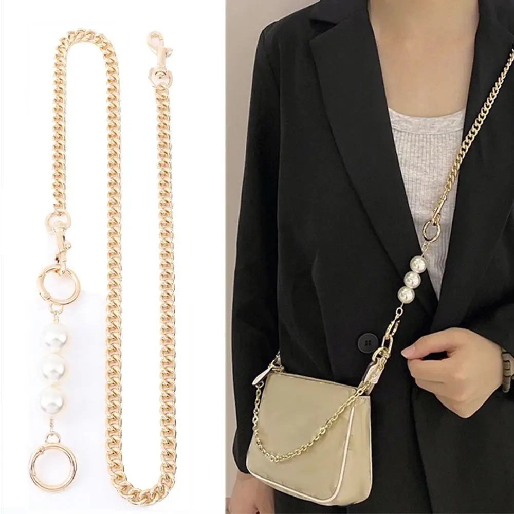 

Bag Straps Bag Hanging Chains Bags Handle Handbag Handle Replacement Pearls Patchwork Bag Chain Handbag Bag Belts