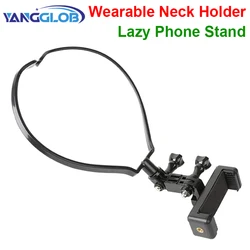 Hands - Free Wearable Neck Holder and Phone Stand (Black)