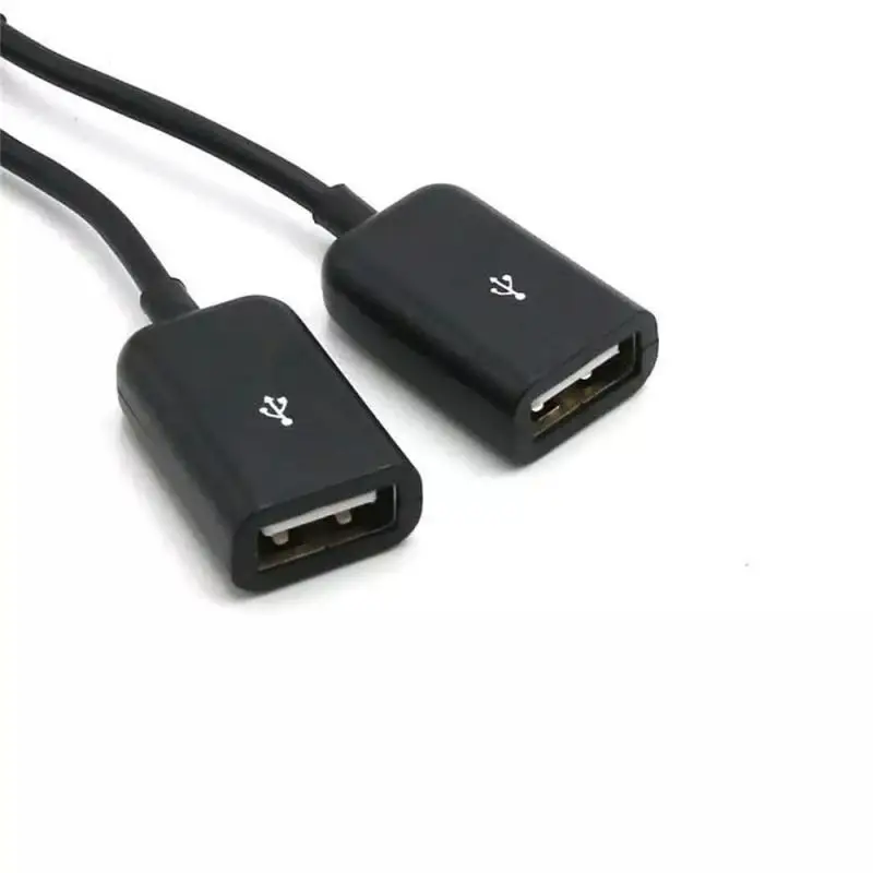 태블릿 안드로이드 마우스용 마이크로 USB C타입 어댑터 컨버터, 듀얼 포트 허브 케이블, Y 분배기, 1 개, 2 개, 3 개