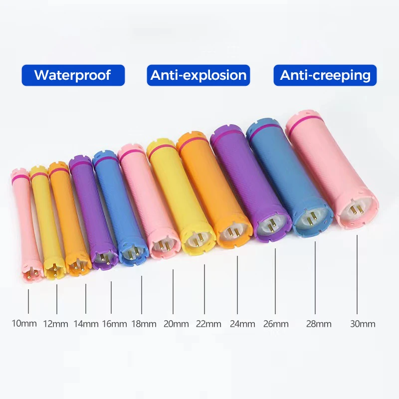 24V Standard Digital Hair Rollers Sponge Clips Set Electric Heated Perm Curler Wool Curl Big Wave Curling Rod Bar 10pcs/set