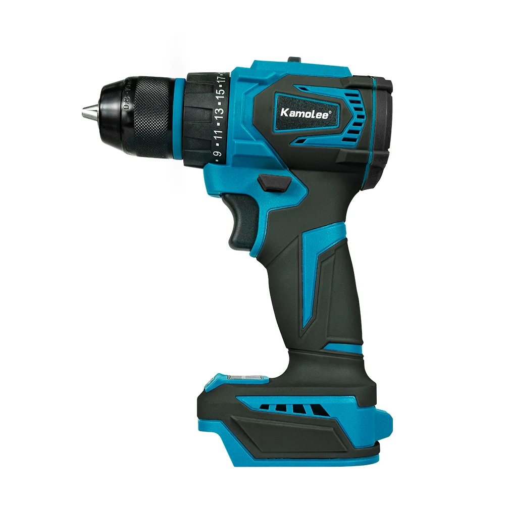 Kamolee 10MM Brushless Electric Impact Drill Cordless Screwdriver Lithium Battery Charging Hand Drill For Makita 18V Battery