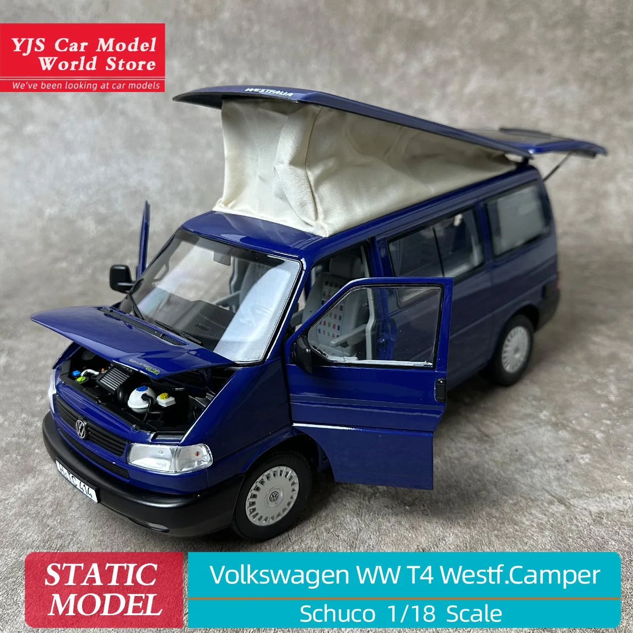 

Schuco 1:18 Volkswagen YW T4 Westf Camper travel van alloy car model Vintage car static display for friends birthday present