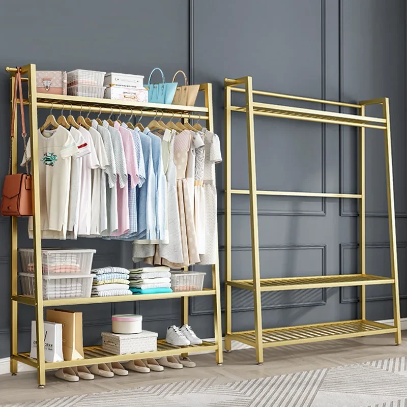 

Women Drying Bathroom Clothes Rack Shipping Luxury Boutique Clothes Rack Metal Gold Living Room Maison Accessories Racks