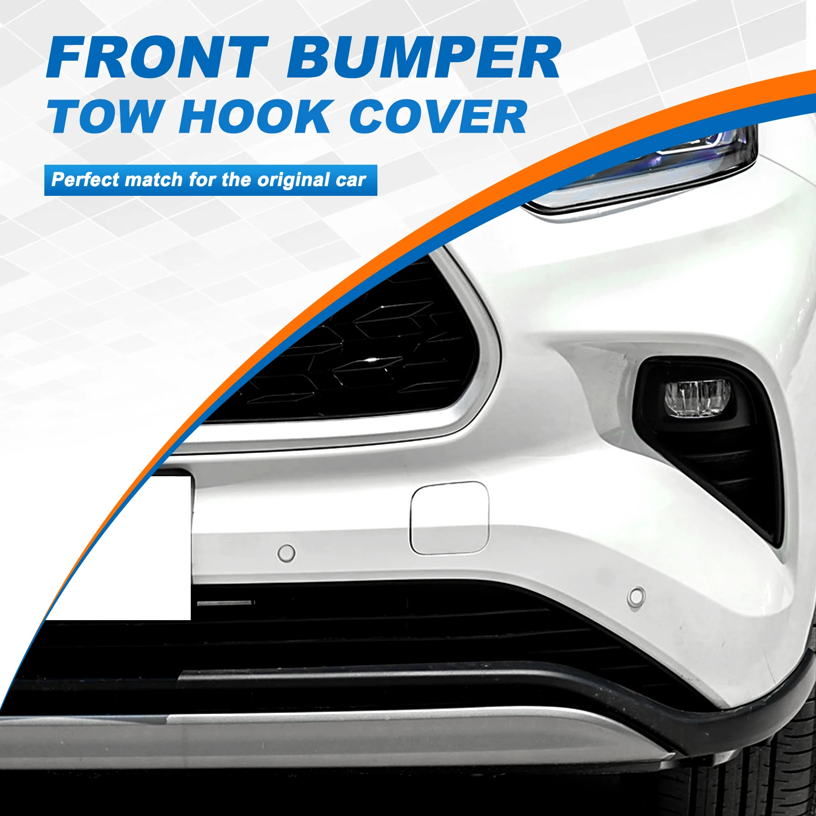 Front Bumper Tow Hook Cover Cap Towing Eye for Toyota Highlander Trailer Cover Cap 52127-0E930