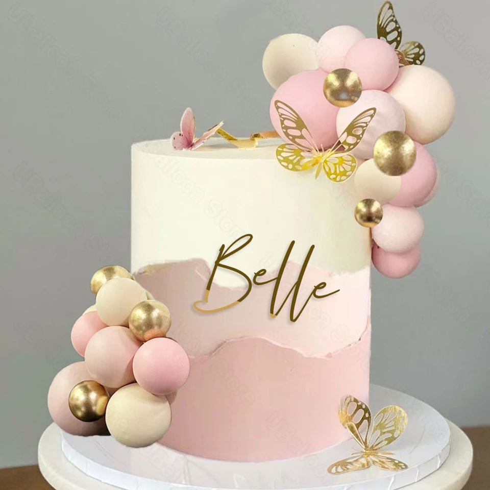 28 Palline Decorative Per Tarte – Orsetti, Cuori E Stelle Rosa/Oro Per Compleanni E Baby Shower