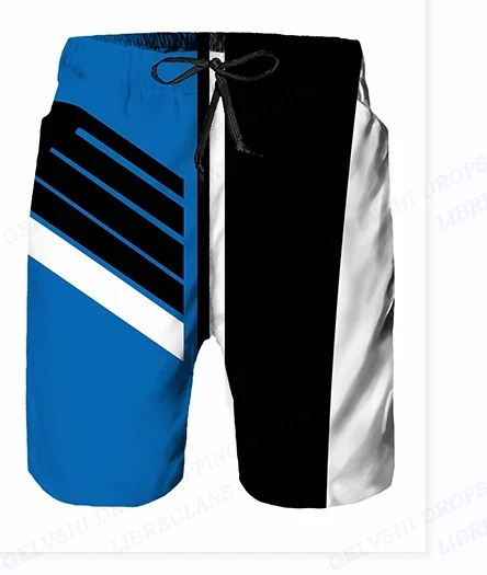 Simplicity Print Summer Men's Shorts Quick Dry Swimming Motorcycle Racing Shorts Oversized Casual Beach Pants Trend Men Clothing 3