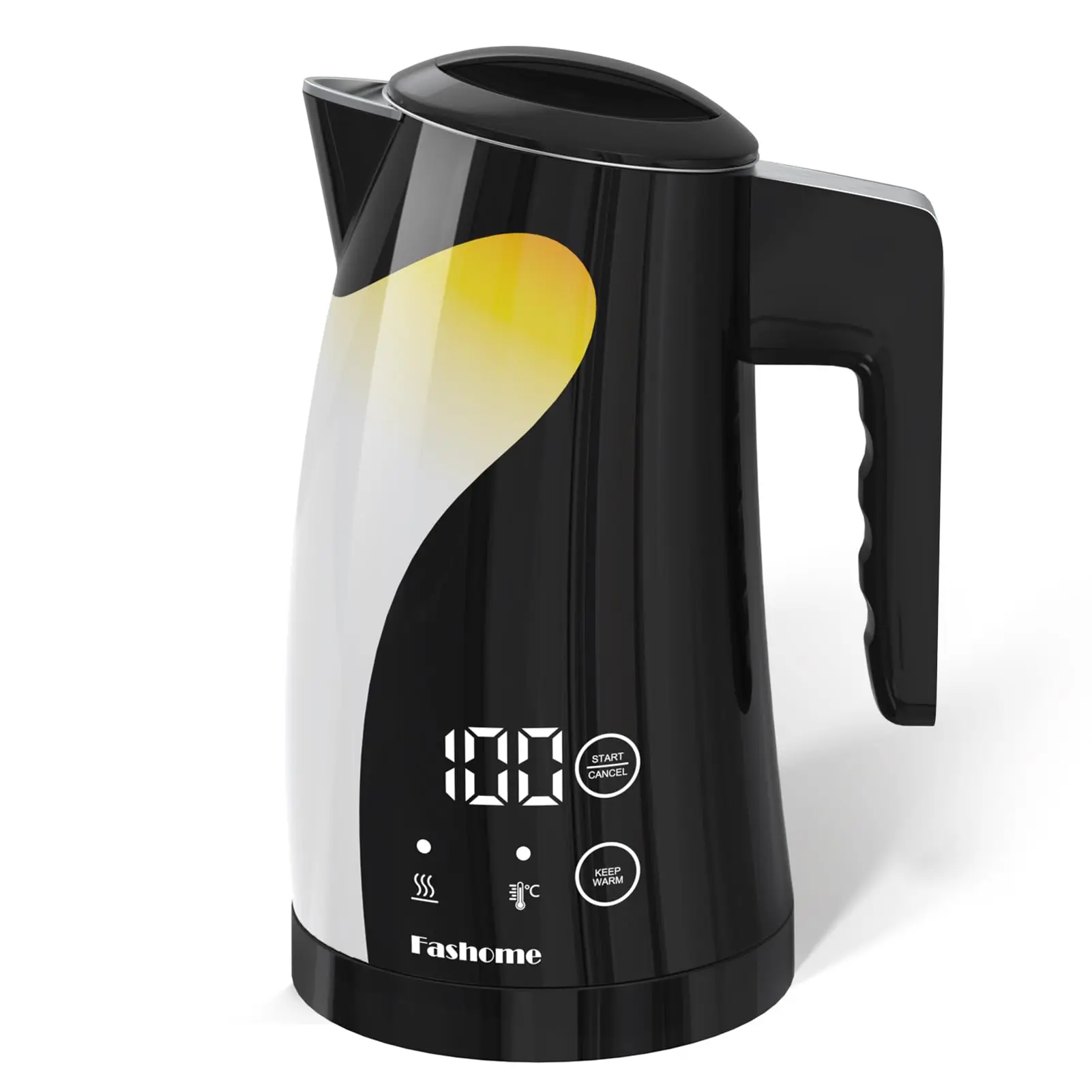 Fashome Electric Kettle 1300W 1.25L Stainless Steel Electric Tea Kettle with Temperature Control Kitchen Coffee Water Kettle Pot