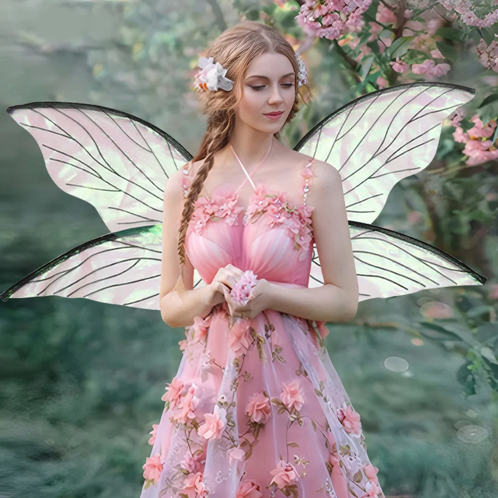 Women Dress UP Elf Girls Cosplay Fairy Wing Butterfly Angel Wings Lightweight Costume for Adults Masquerade Festive Party Props