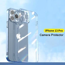 

Ultra Thin Clear Silicone Phone Case For iPhone 13 11 12 Pro Max Camera Protection Case on iPhone 13 Pro Max XS XR X Back Cover
